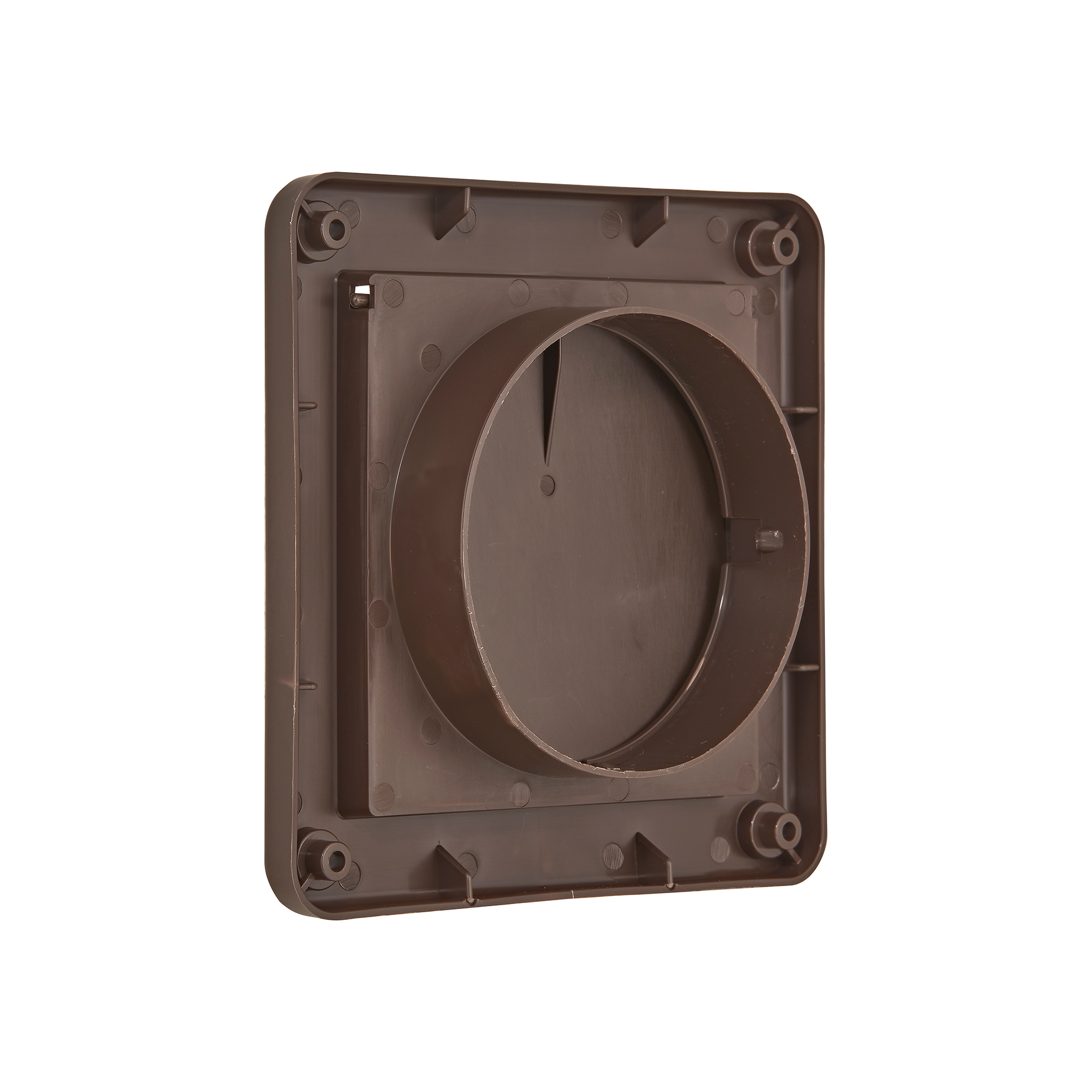 1422B-05 Brown Plastic Wall Exhaust Single Flap Dryer Vent - Back