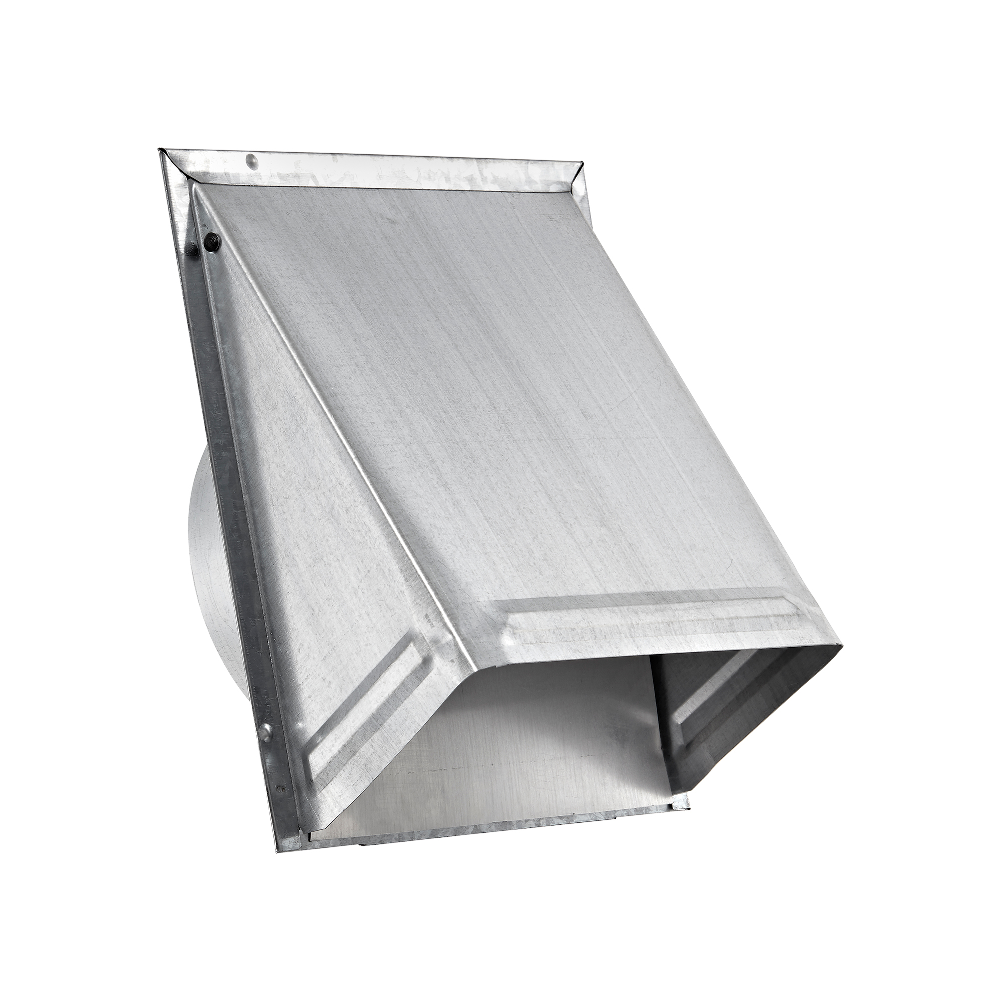 3460GMS-02 Galvanized Steel Wall Exhaust Hood Bath Fan Vent - Damper - Wire Mesh Screen - 3 inch Pipe - Angle Closed