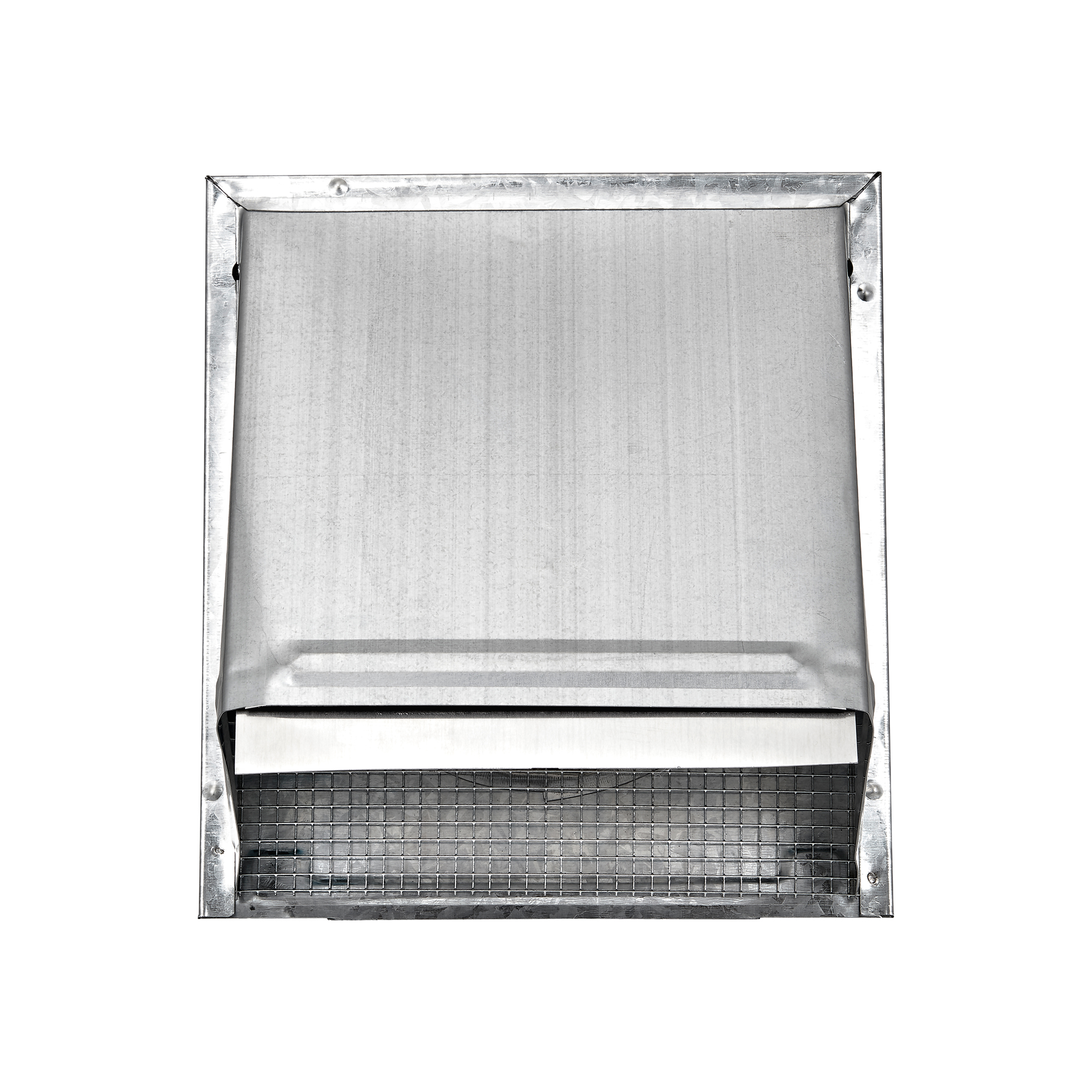 3460GMS-03 Galvanized Steel Wall Exhaust Hood Bath Fan Vent - Damper - Wire Mesh Screen - 3 inch Pipe - Front Opened