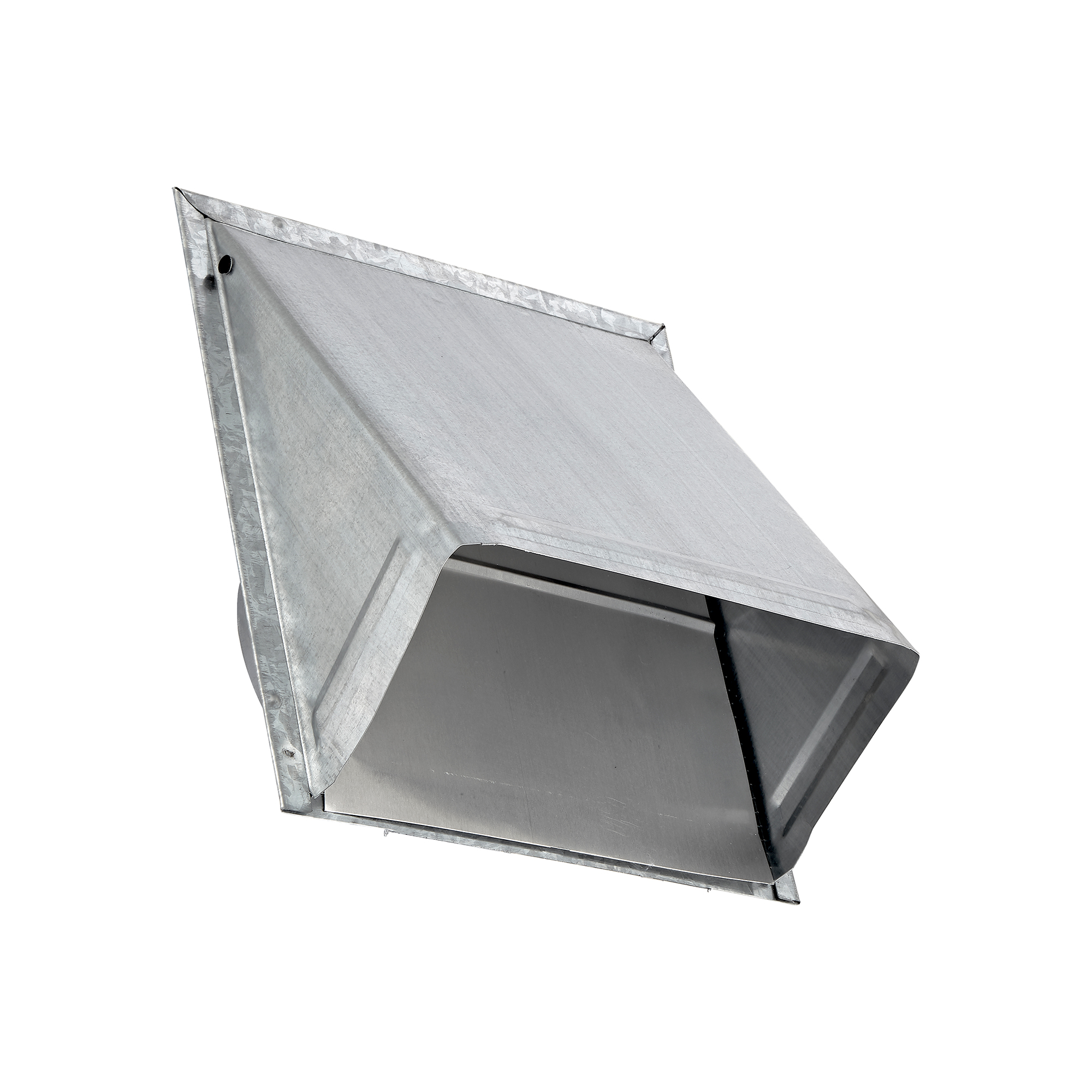 3460GMS-05 Galvanized Steel Wall Exhaust Hood Bath Fan Vent - Damper - Wire Mesh Screen - 3 inch Pipe - Angle
