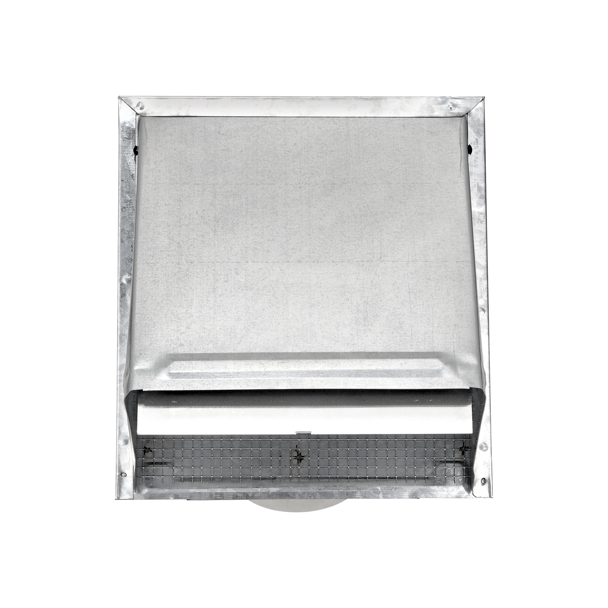 Galvanized Steel Wall Exhaust Hood Bath Fan Vent - Damper - Wire Mesh Screen - 6 inch Pipe - Front Opened