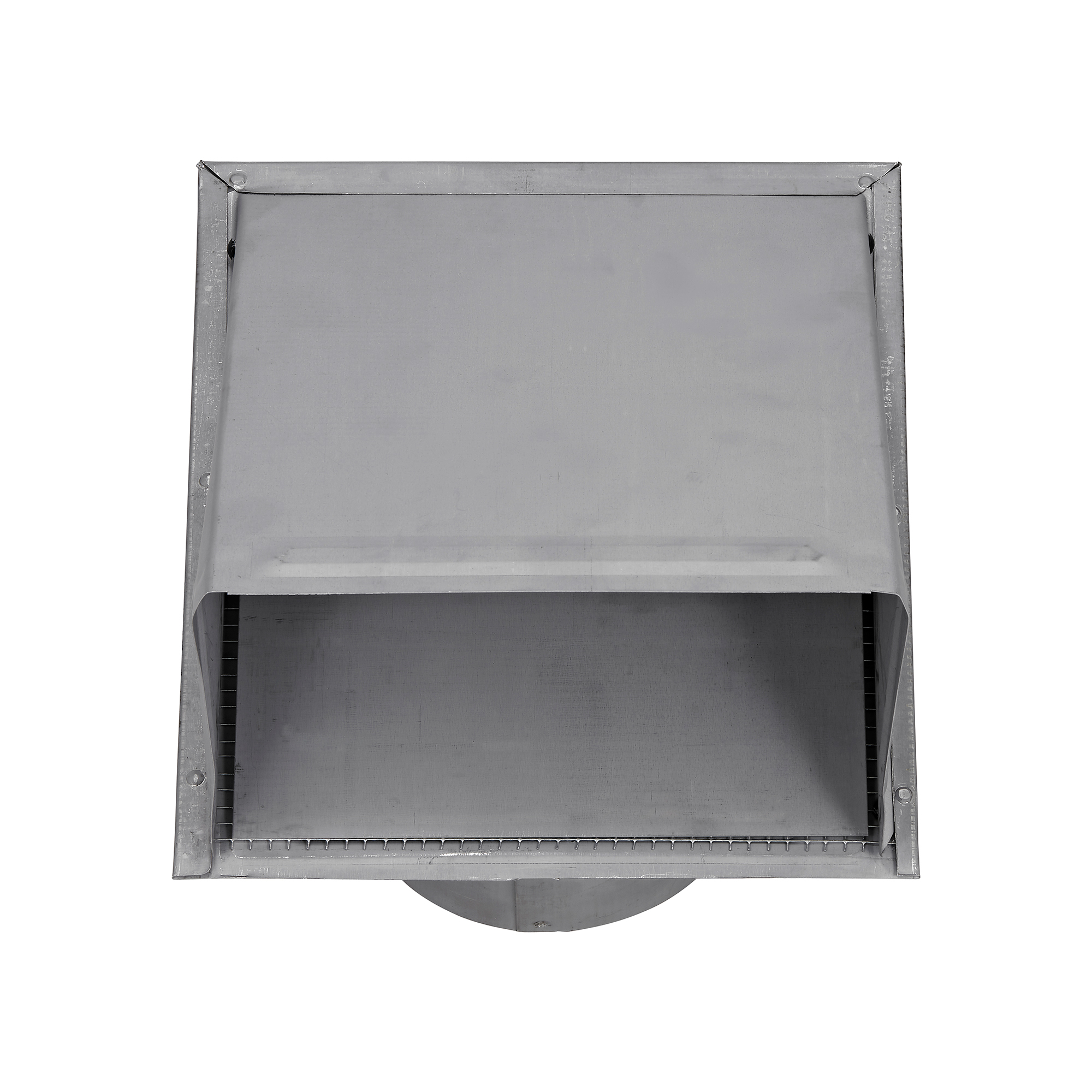 3460GMS-6-PG-04 (Paint Grade) Steel Wall Exhaust Hood Bath Fan Vent - Damper - Wire Mesh Screen - 6 inch Pipe - Closed Front