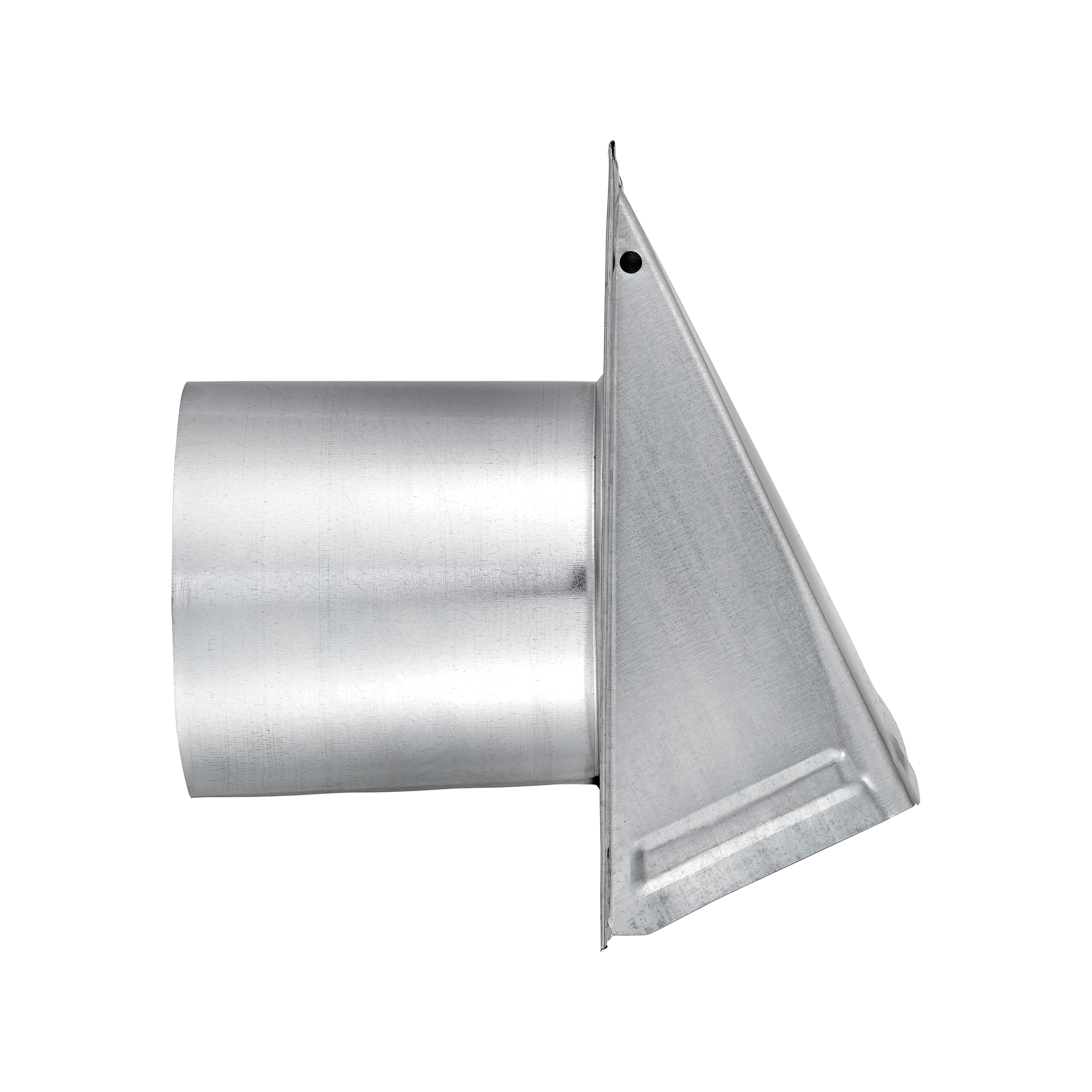 3460GNDMS-6-04 Galvanized Steel Wall Fresh Air Intake Vent (No Damper) Wire Mesh Screen - 6 inch Pipe - Side