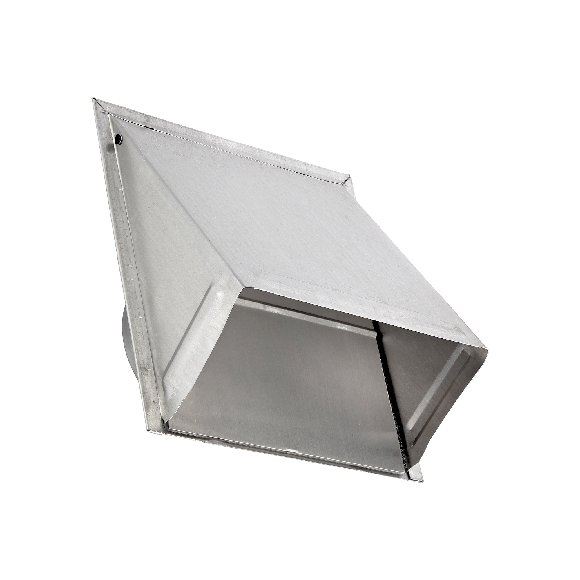 3460MS-02 Aluminum Wall Exhaust Hood Bath Fan Vent - Damper - Wire Mesh Screen - 3 inch Pipe - Angle Closed