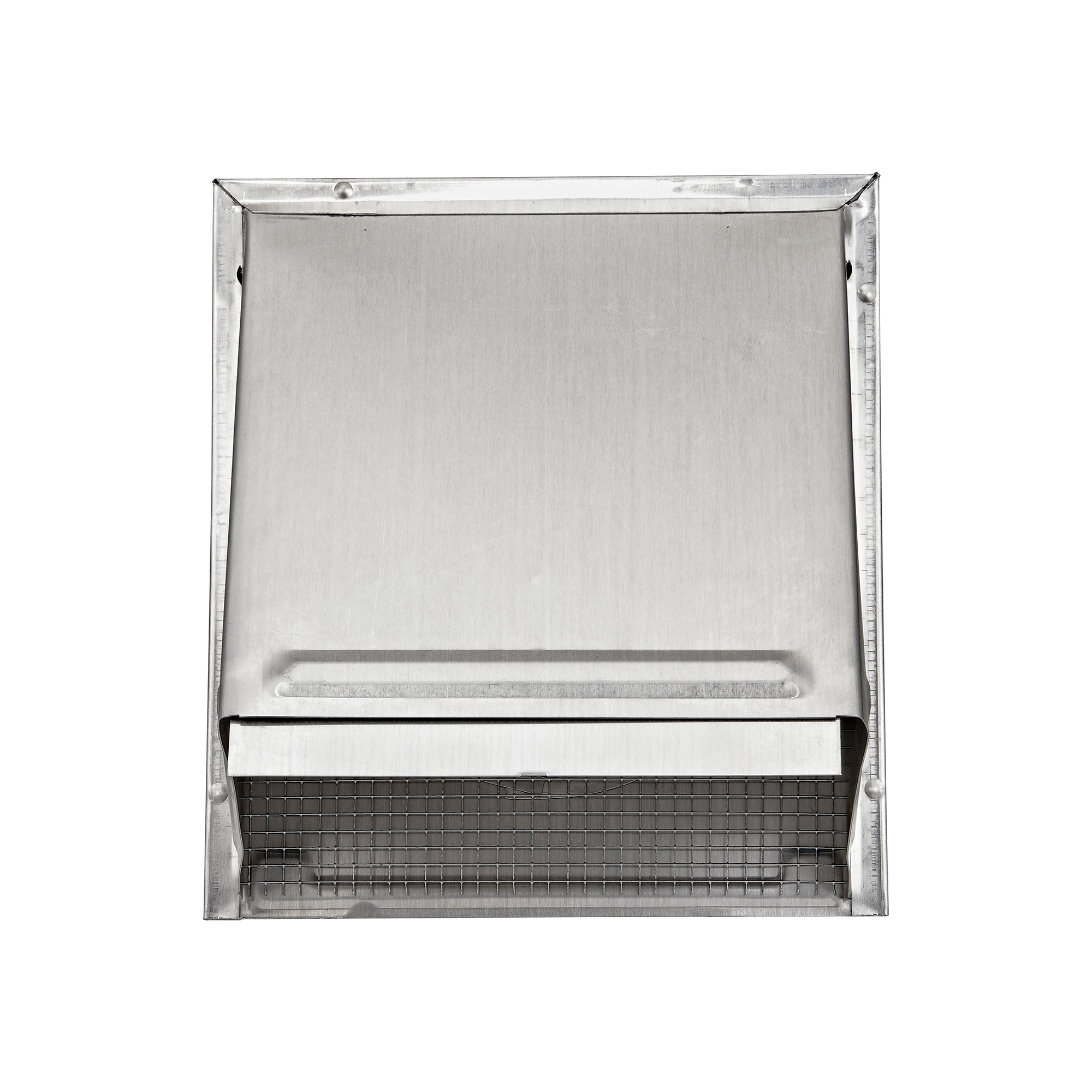 3460MS-04 Aluminum Wall Exhaust Hood Bath Fan Vent - Damper - Wire Mesh Screen - 3 inch Pipe - Front Opened