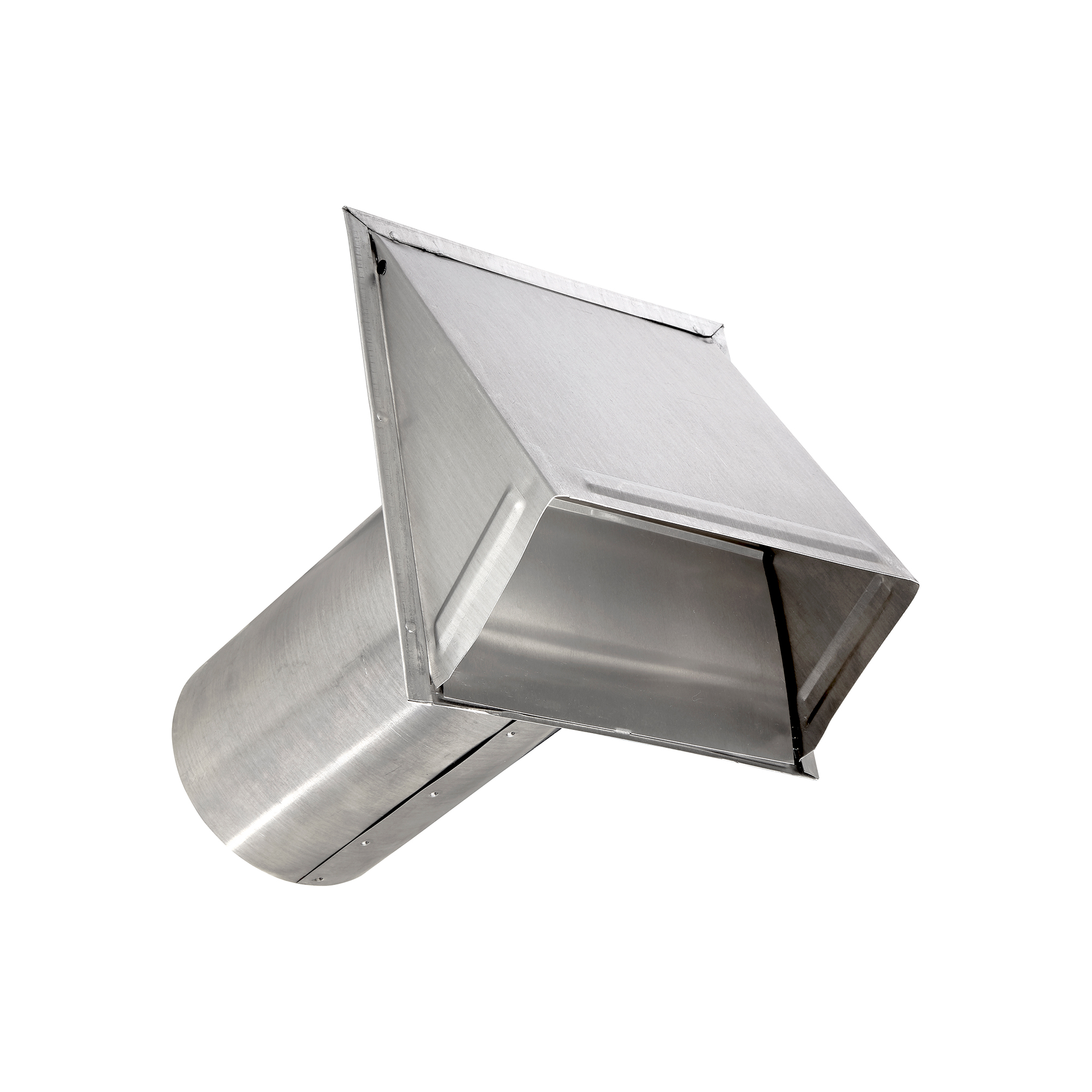 3460MS-11-02 Aluminum Wall Exhaust Hood Bath Fan Vent - Damper - Wire Mesh Screen - 11 inch Pipe - Angled Closed