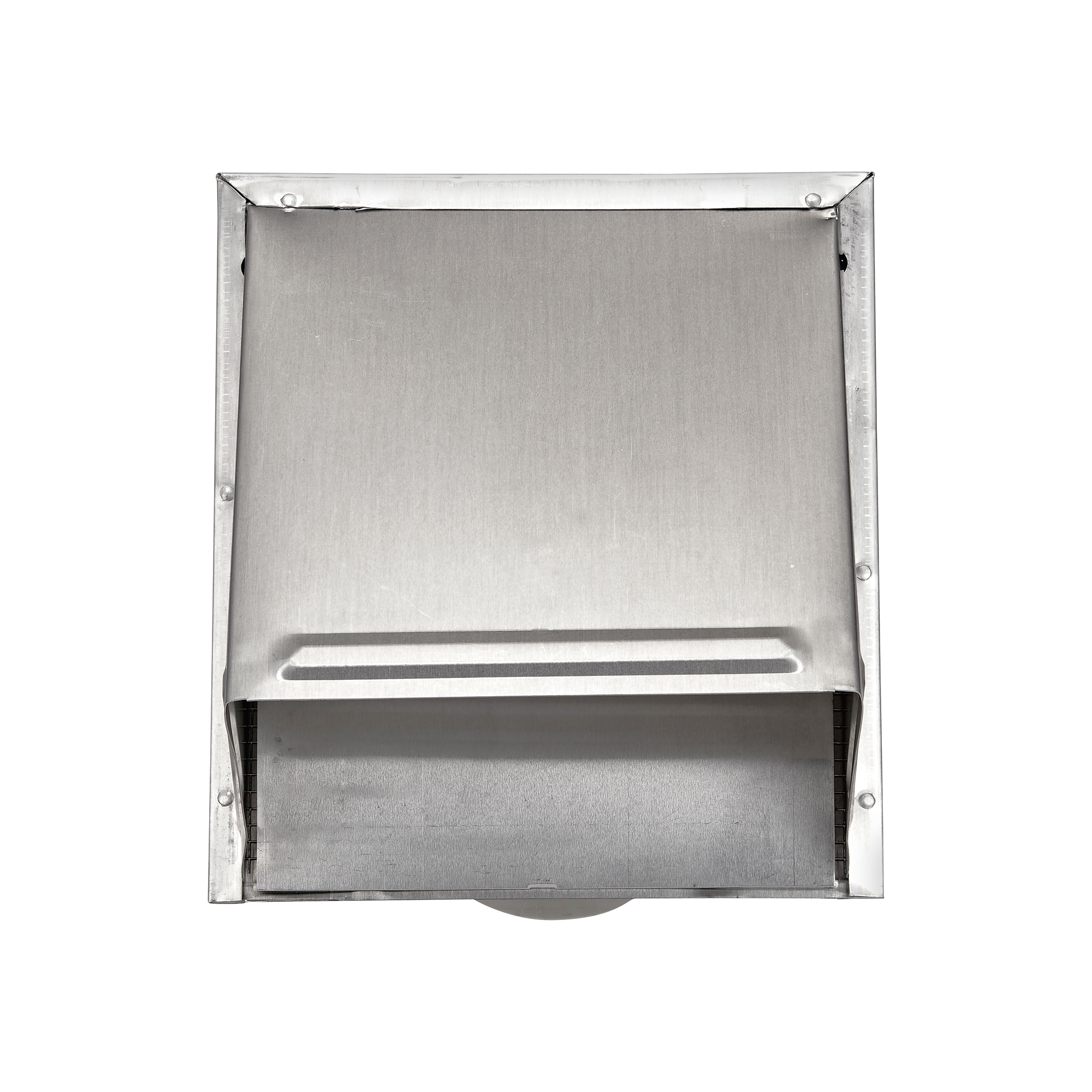 3460MS-11-05 Aluminum Wall Exhaust Hood Bath Fan Vent - Damper - Wire Mesh Screen - 11 inch Pipe - Front Closed