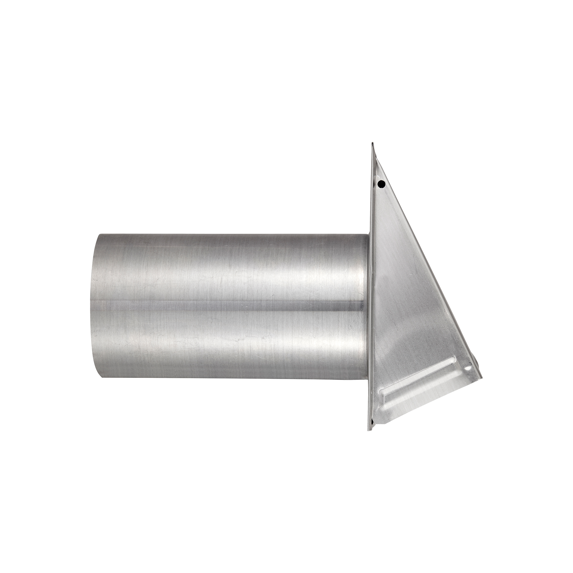 3460MS-11-06 Aluminum Wall Exhaust Hood Bath Fan Vent - Damper - Wire Mesh Screen - 11 inch Pipe - Side