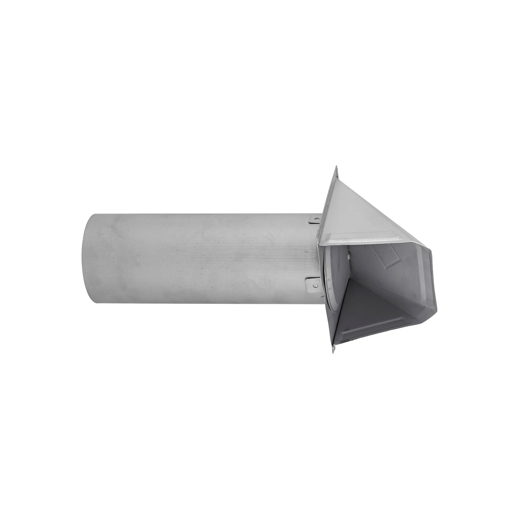 3440G-PG-02 4 inch (Paint Grade) Steel Wall Exhaust Hood Dryer Vent - Damper - 12 inch Pipe - Closed