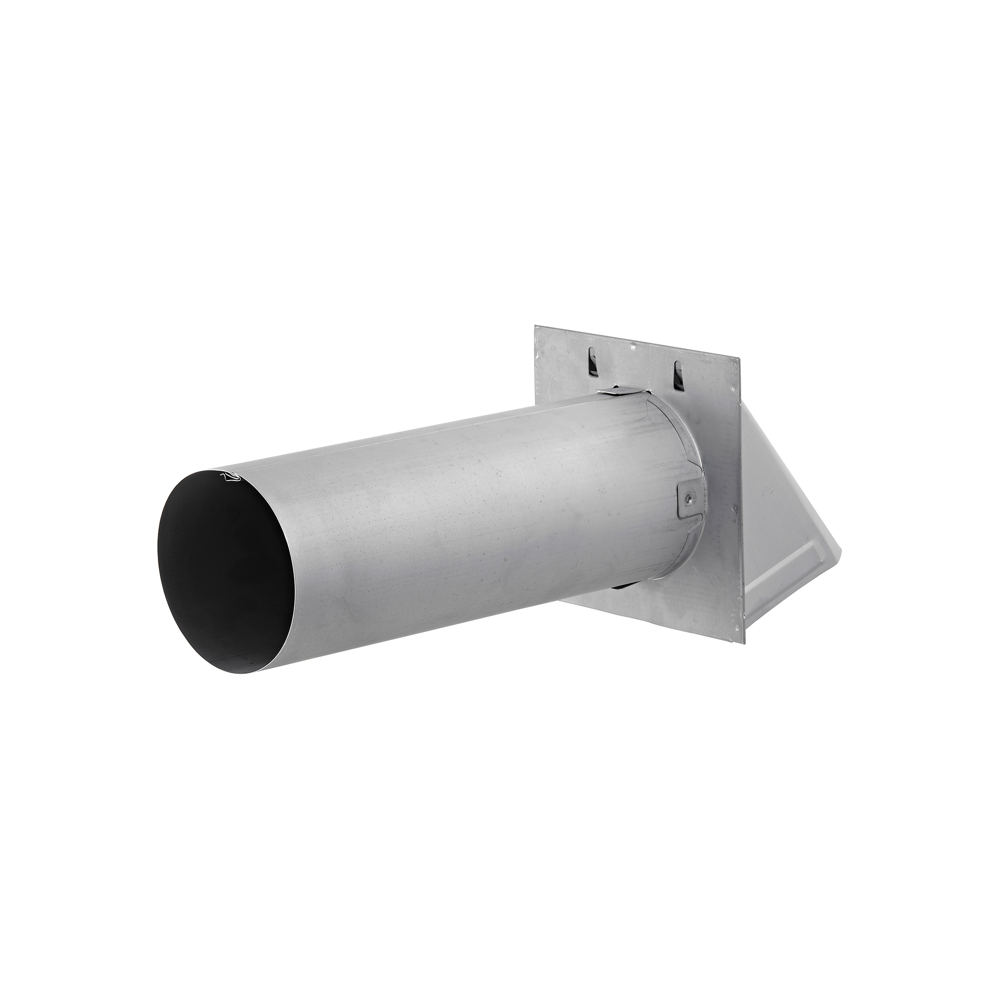 3440G-PG-05 4 inch (Paint Grade) Steel Wall Exhaust Hood Dryer Vent - Damper - 12 inch Pipe - Back