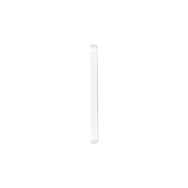 White Plastic Wall Dryer Vent (Louvered) - Flush Mount - Side