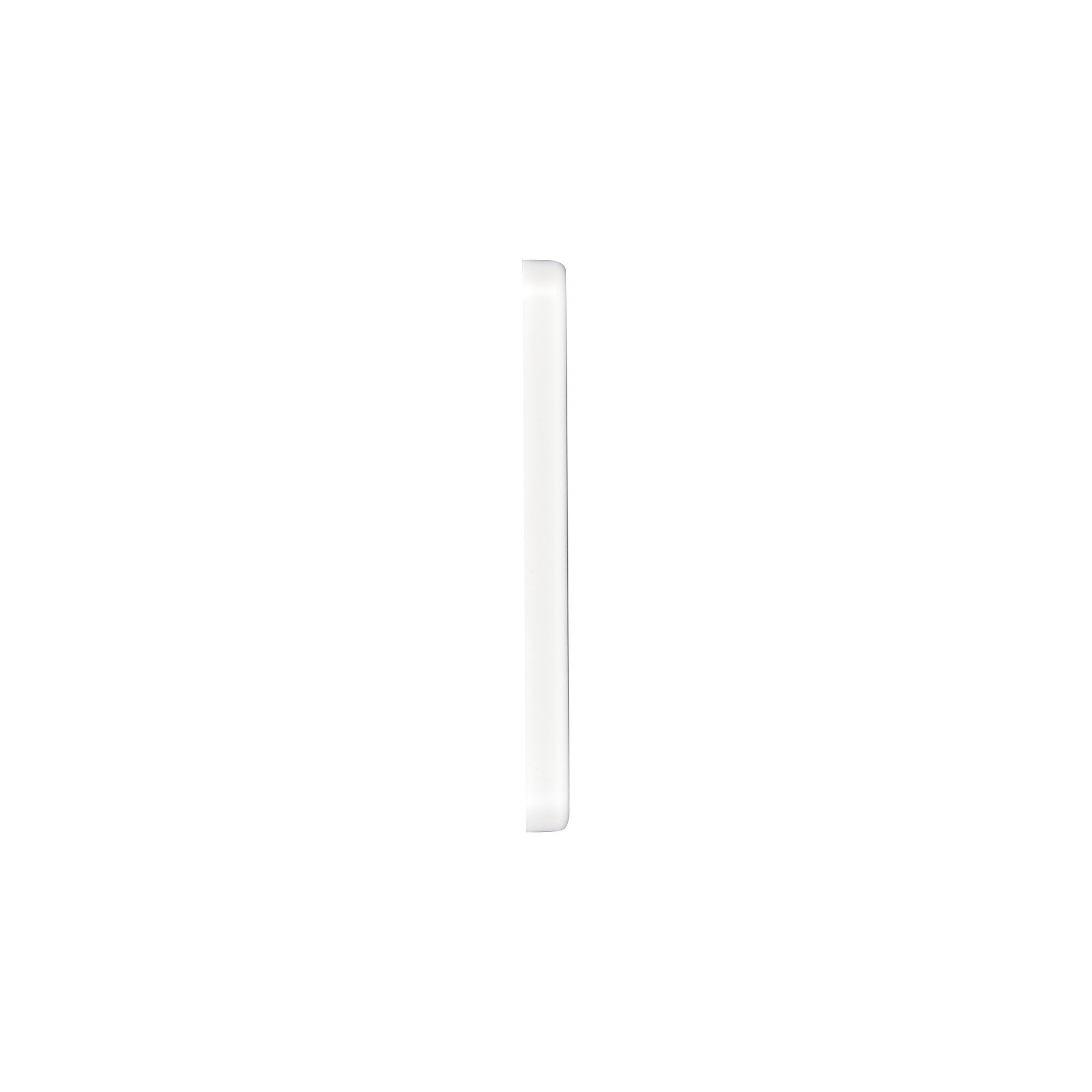 1423W-NC-03 White Plastic Wall Dryer Vent (Louvered) - Flush Mount - Side