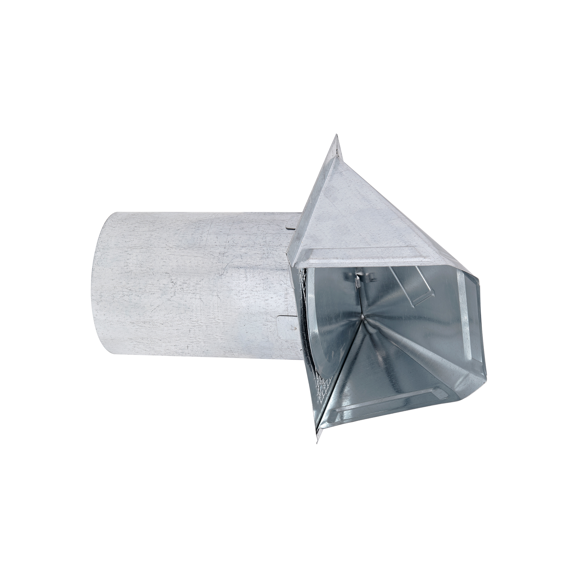 34400GMS-6-02 Galvanized Steel Wall Exhaust Hood Bath Fan Vent - Damper - Screen - 6 inch Pipe - Closed