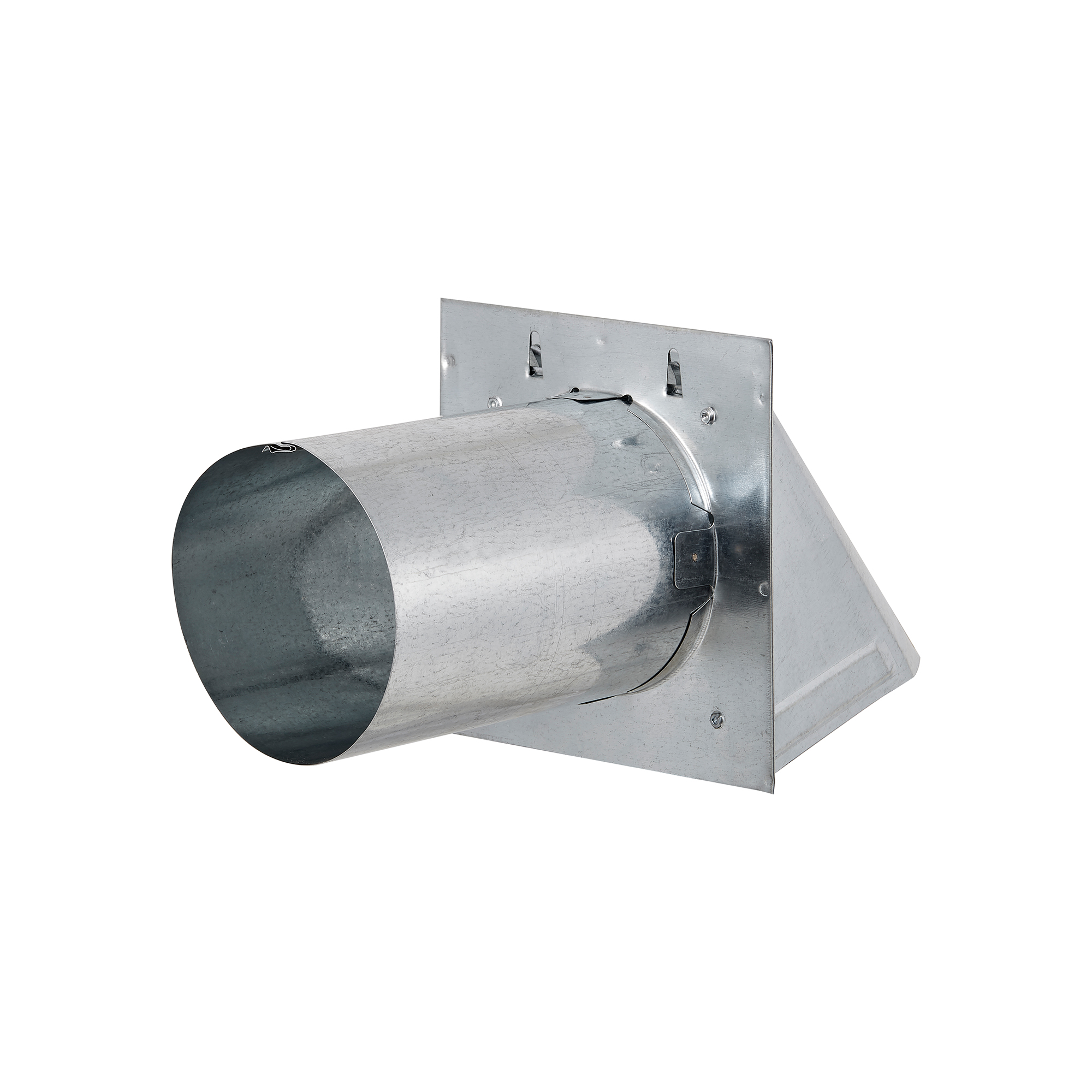 34400GMS-6-05 Galvanized Steel Wall Exhaust Hood Bath Fan Vent - Damper - Screen - 6 inch Pipe - Back