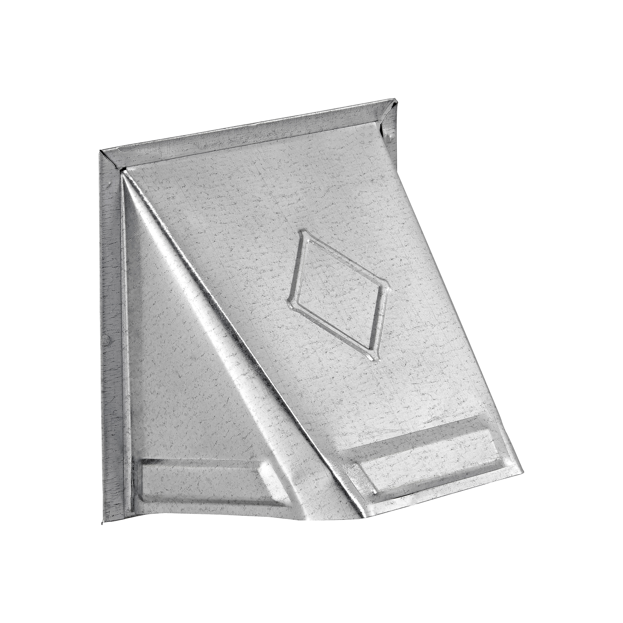34400GMSNT-003 Galvanized Steel Wall Exhaust Bath Fan Vent Hood - Damper - 1/4 inch Wire Mesh Screen - Flush Mount - Front