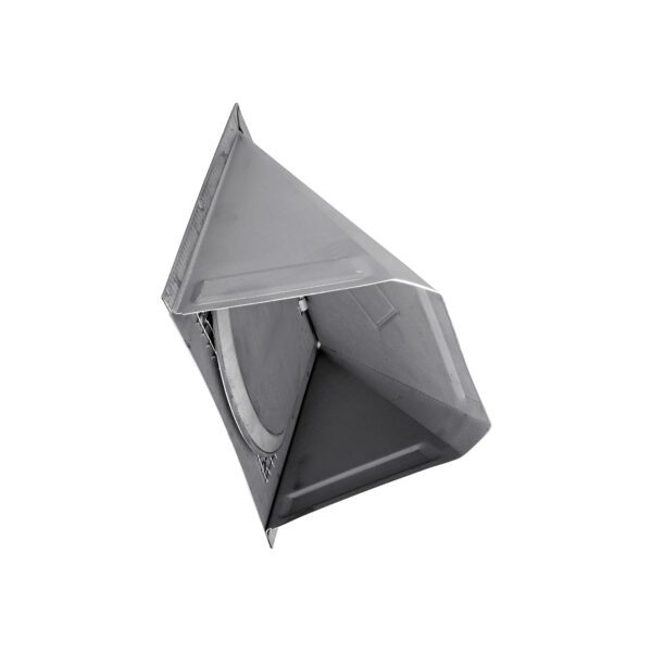 Paint Grade Steel Wall Exhaust Bath Fan Vent Hood - Damper - 1/4 inch Wire Mesh Screen - Flush Mount - Closed