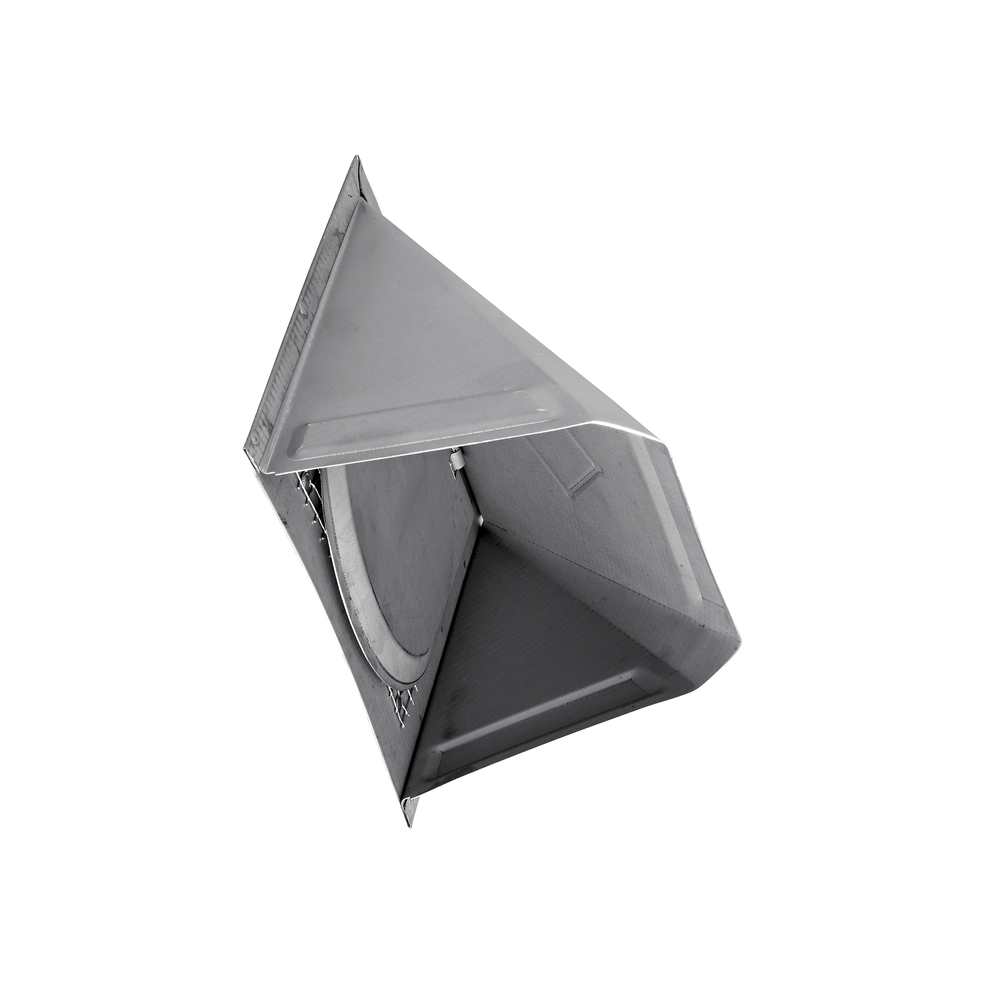 34400GMSNT-PG-02 Paint Grade Steel Wall Exhaust Bath Fan Vent Hood - Damper - 1/4 inch Wire Mesh Screen - Flush Mount - Closed