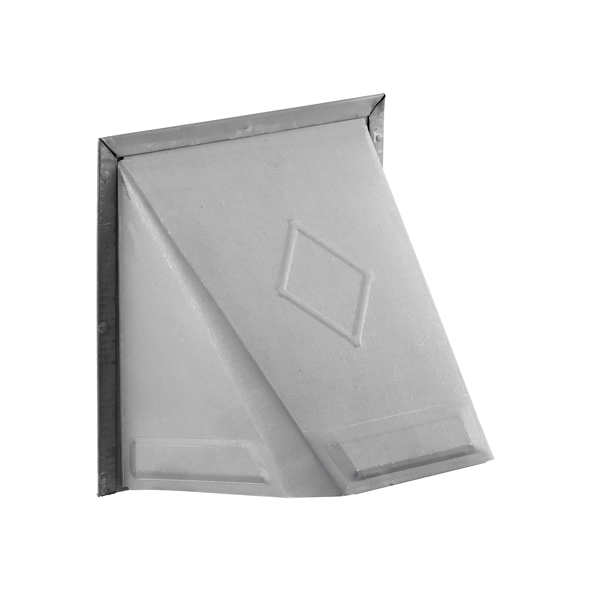 34400GMSNT-PG-03 Paint Grade Steel Wall Exhaust Bath Fan Vent Hood - Damper - 1/4 inch Wire Mesh Screen - Flush Mount - Front