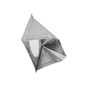 Galvanized Steel Wall Fresh Air Intake Vent (No Damper) Wire Mesh Screen - Opened