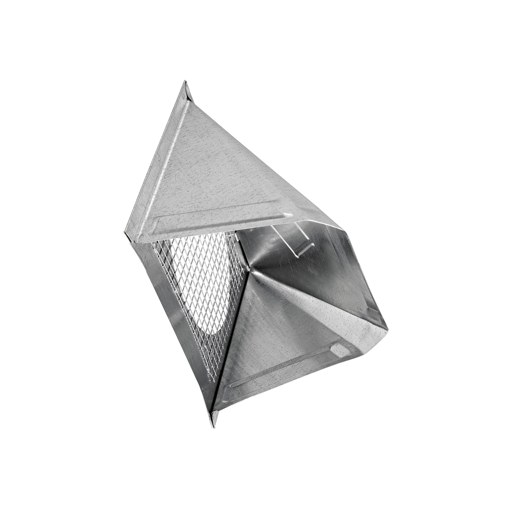 Galvanized Steel Wall Fresh Air Intake Vent (No Damper) Wire Mesh Screen - Opened