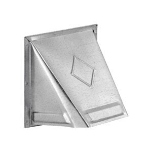 Galvanized Steel Wall Fresh Air Intake Vent (No Damper) Wire Mesh Screen - Front