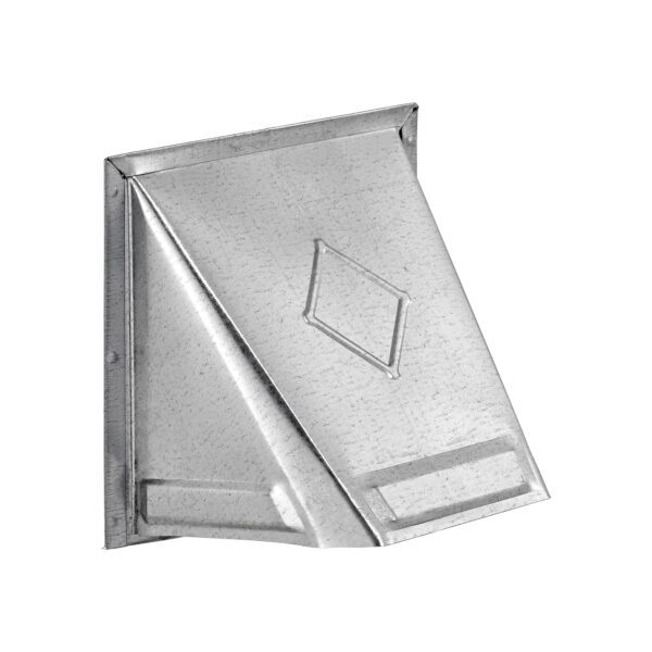 Galvanized Steel Wall Fresh Air Intake Vent (No Damper) Wire Mesh Screen - Front