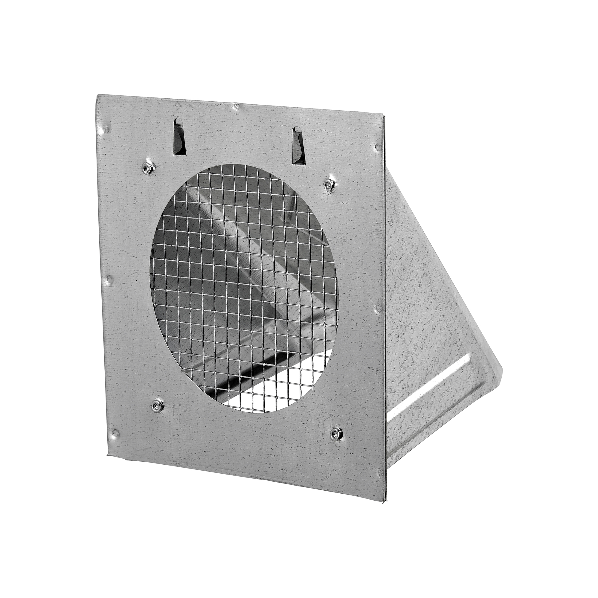 Galvanized Steel Wall Fresh Air Intake Vent (No Damper) Wire Mesh Screen - Back