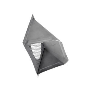 Paint Grade Steel Fresh Air Intake Vent (No Damper) Wire Mesh Screen - Flush Mount - Opening