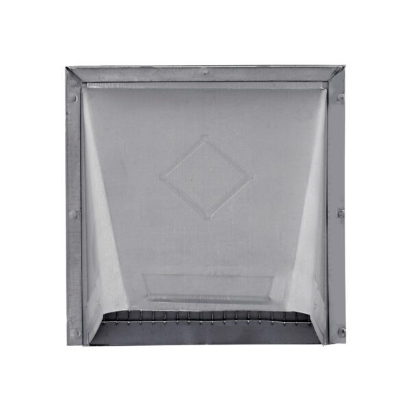 Paint Grade Steel Fresh Air Intake Vent (No Damper) Wire Mesh Screen - Flush Mount - Front