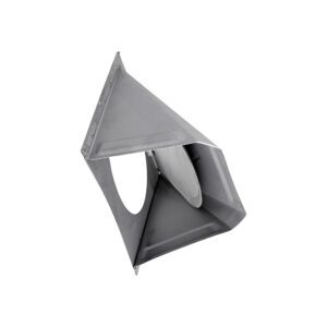 Paint Grade Steel Wall Exhaust Dryer Vent Hood - Damper - Flush Mount - Opened