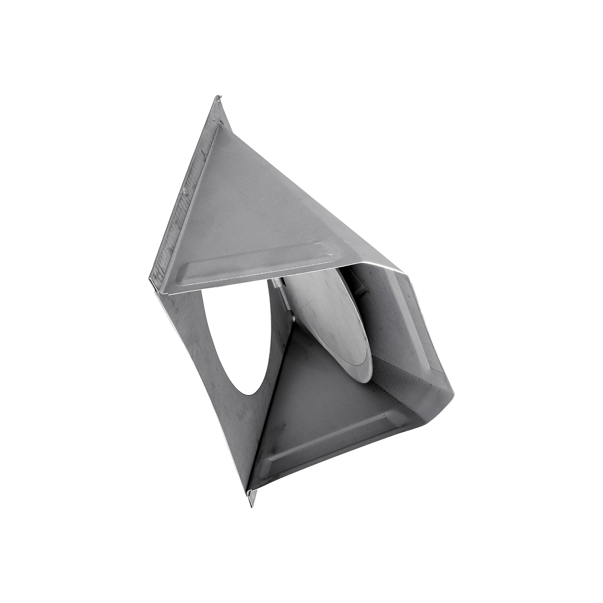 Paint Grade Steel Wall Exhaust Dryer Vent Hood - Damper - Flush Mount - Opened