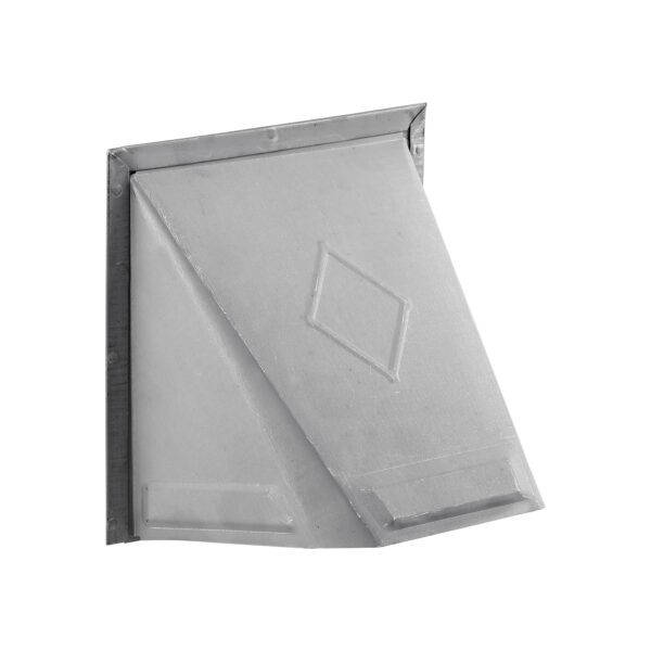 Paint Grade Steel Wall Exhaust Dryer Vent Hood - Damper - Flush Mount - Front