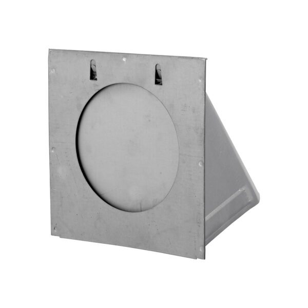Paint Grade Steel Wall Exhaust Dryer Vent Hood - Damper - Flush Mount - Back