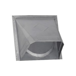 Paint Grade Galvanized Steel Wall Exhaust Hood Bath Fan Vent - Damper - Screen - Flush Mount - Closed