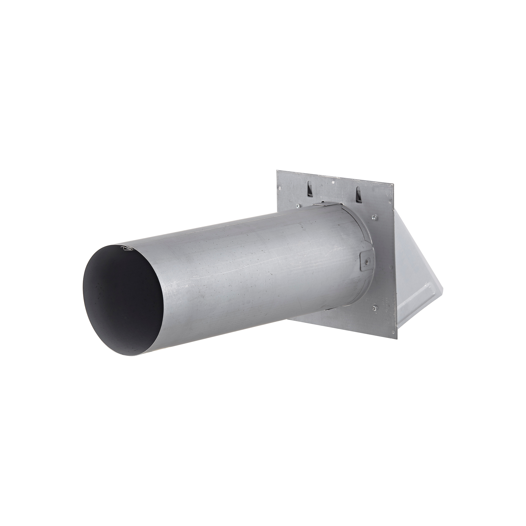 3440GMS-PG-05 Paint Grade Galvanized Steel Wall Exhaust Hood Bath Fan Vent - Damper - Screen - 11 inch Pipe - Back