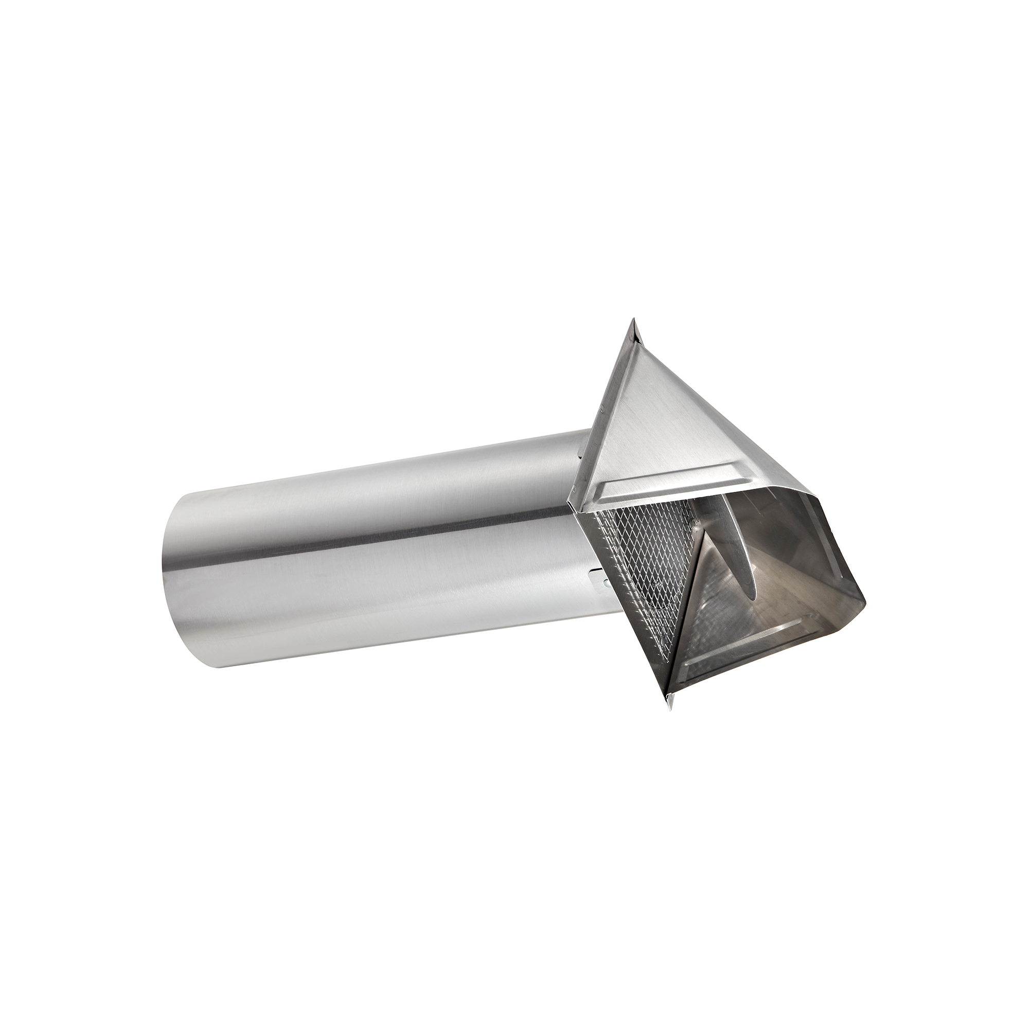 Aluminum Wall Exhaust Hood Bath Fan Vent - Damper - Wire Mesh Screen - 11 inch Pipe - Open