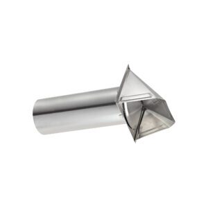 Aluminum Wall Exhaust Hood Bath Fan Vent - Damper - Wire Mesh Screen - 11 inch Pipe - Closed