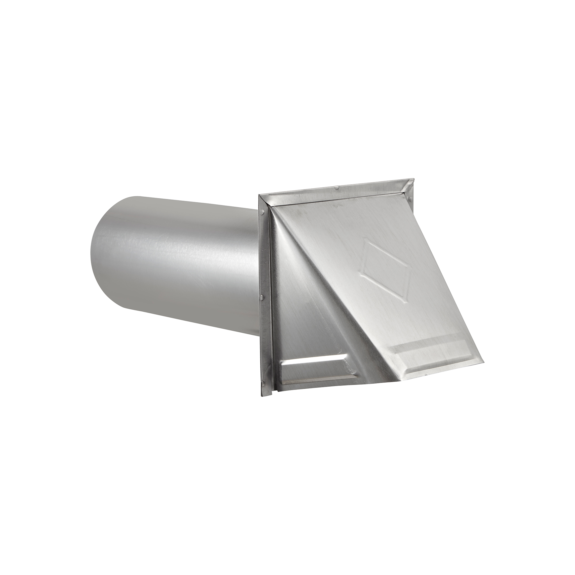 Aluminum Wall Exhaust Hood Bath Fan Vent - Damper - Wire Mesh Screen - 11 inch Pipe - Front