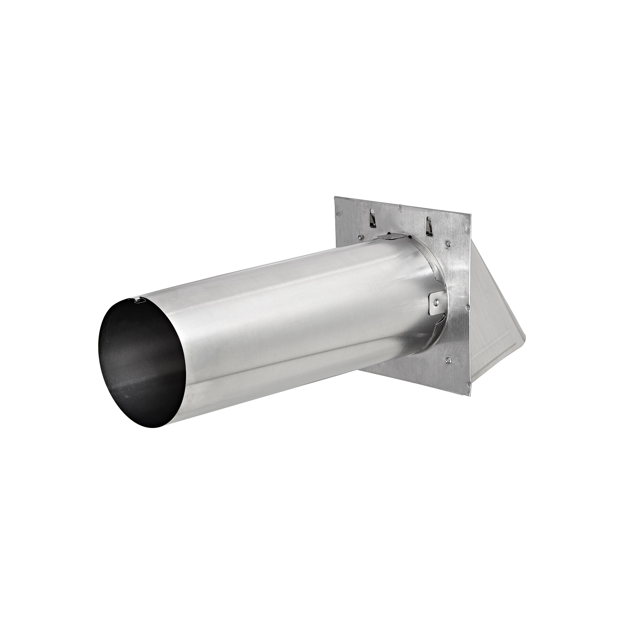 Aluminum Wall Exhaust Hood Bath Fan Vent - Damper - Wire Mesh Screen - 11 inch Pipe - Back