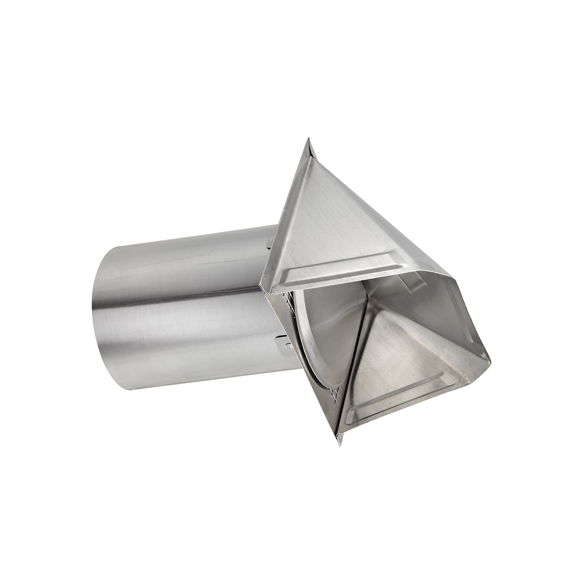 3440MS-6-002 Aluminum Wall Exhaust Hood Bath Fan Vent - Damper - Wire Mesh Screen - 6 inch Pipe - Closed