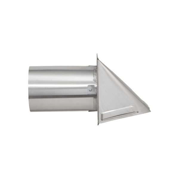 Aluminum Wall Exhaust Hood Bath Fan Vent - Damper - Wire Mesh Screen - 6 inch Pipe - Side