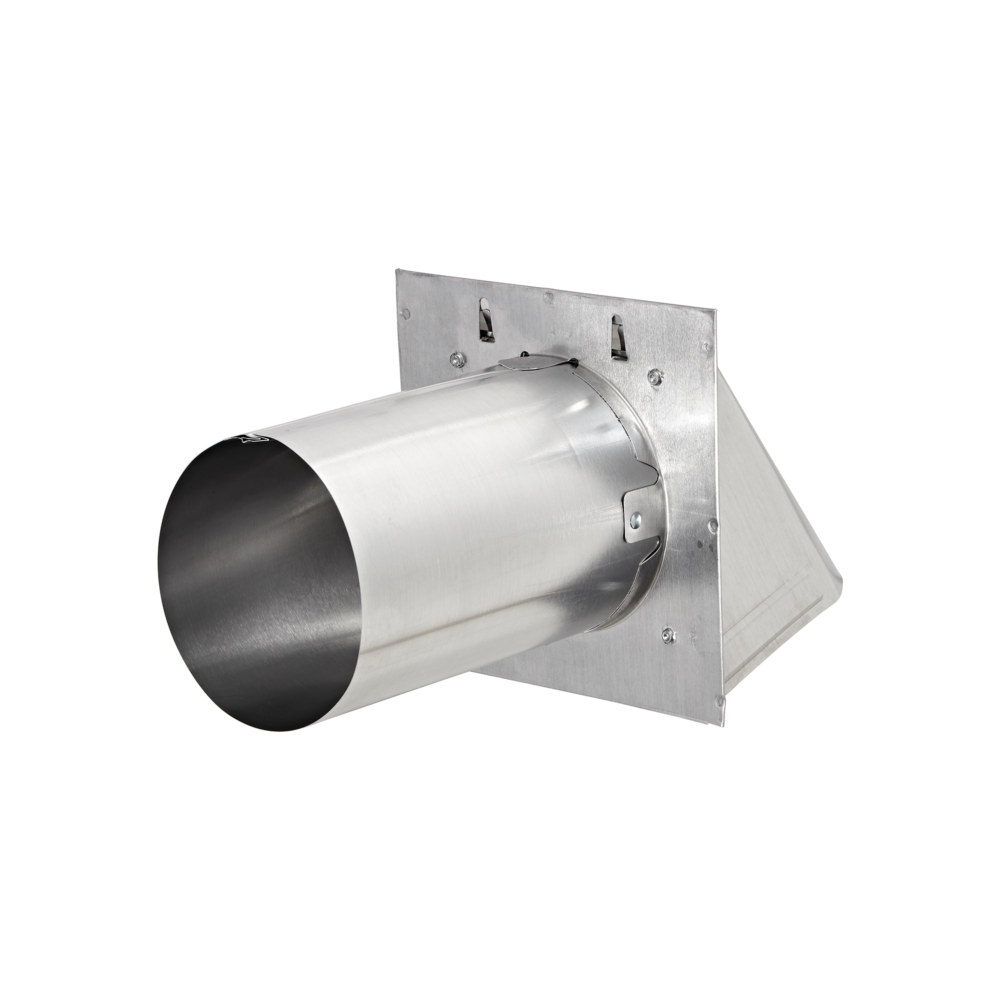 3440MS-6-005 Aluminum Wall Exhaust Hood Bath Fan Vent - Damper - Wire Mesh Screen - 6 inch Pipe - Back