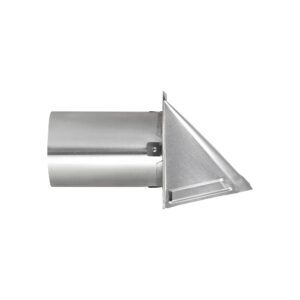 Aluminum Wall Exhaust Hood Bath Fan Vent - Damper - Wire Mesh Screen - 6 inch Pipe - Side