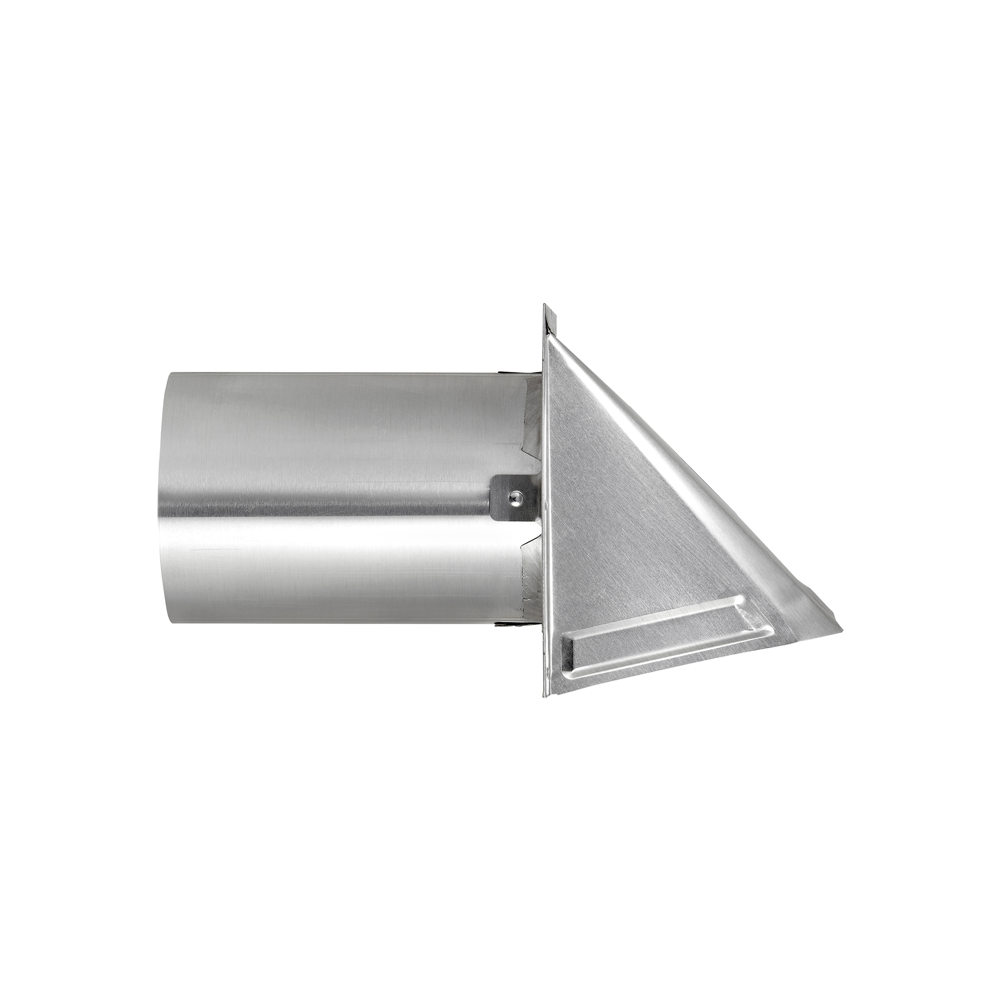 3440MS-6-03 Aluminum Wall Exhaust Hood Bath Fan Vent - Damper - Wire Mesh Screen - 6 inch Pipe - Side