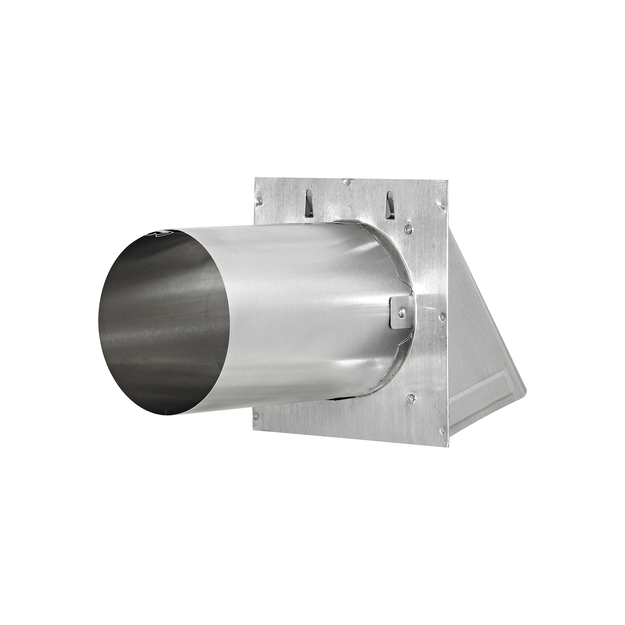 3440MS-6-04 Aluminum Wall Exhaust Hood Bath Fan Vent - Damper - Wire Mesh Screen - 6 inch Pipe - Back