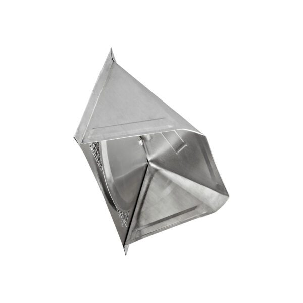 Aluminum Wall Exhaust Bath Fan Vent Hood - Damper - 1/4 inch Wire Mesh Screen - Flush Mount - Closed
