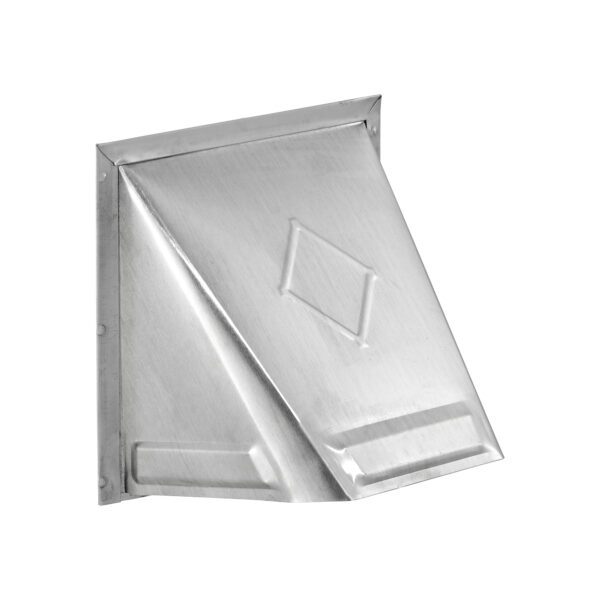 Aluminum Wall Exhaust Bath Fan Vent Hood - Damper - 1/4 inch Wire Mesh Screen - Flush Mount - Front