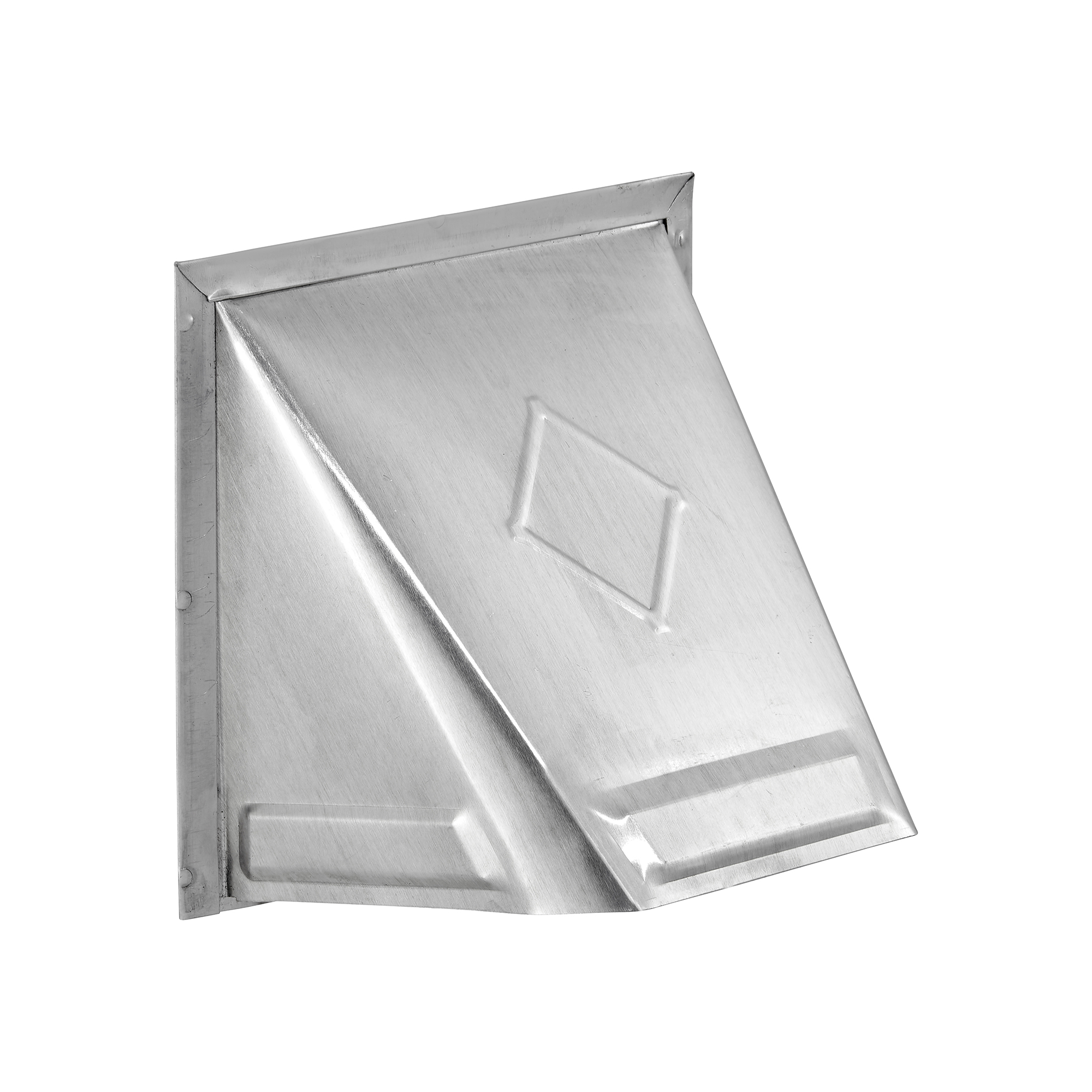 3440MSNT-003 Aluminum Wall Exhaust Bath Fan Vent Hood - Damper - 1/4 inch Wire Mesh Screen - Flush Mount - Front