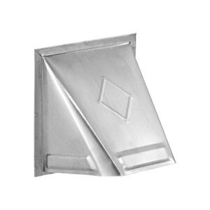 Aluminum Wall Fresh Air Intake Vent (No Damper) Wire Mesh Screen - Flush Mount - Front