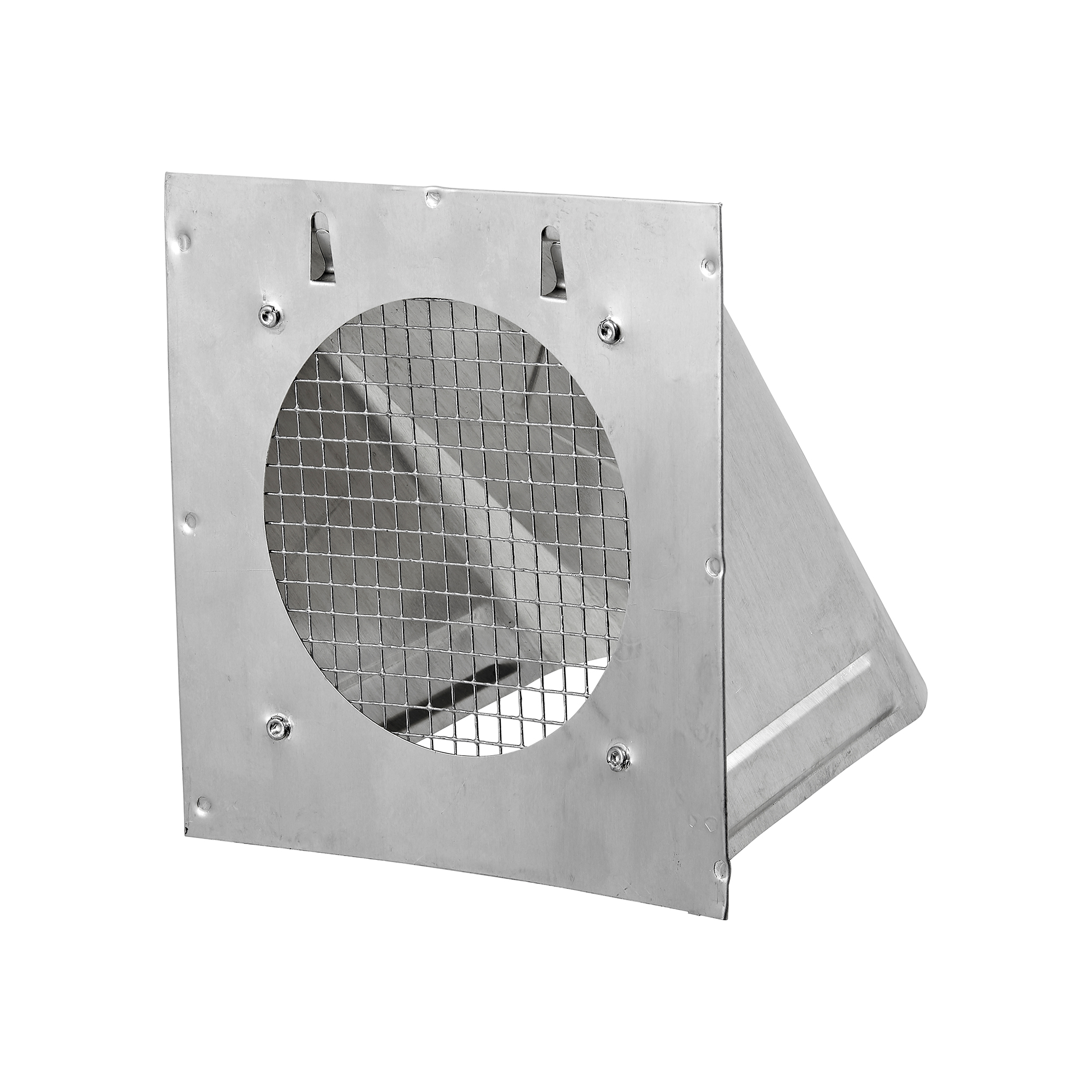 3440NDMSNT-04 Aluminum Wall Fresh Air Intake Vent (No Damper) Wire Mesh Screen - Flush Mount - Back